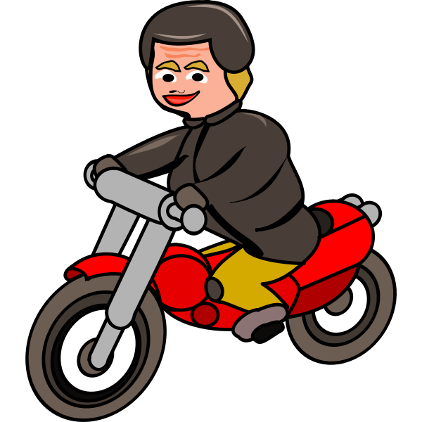 SVG Woman on motorbike vector illustration