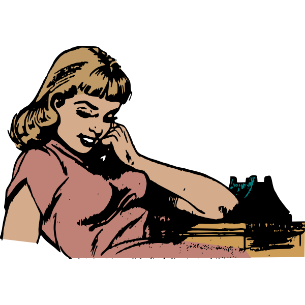 SVG Woman on phone