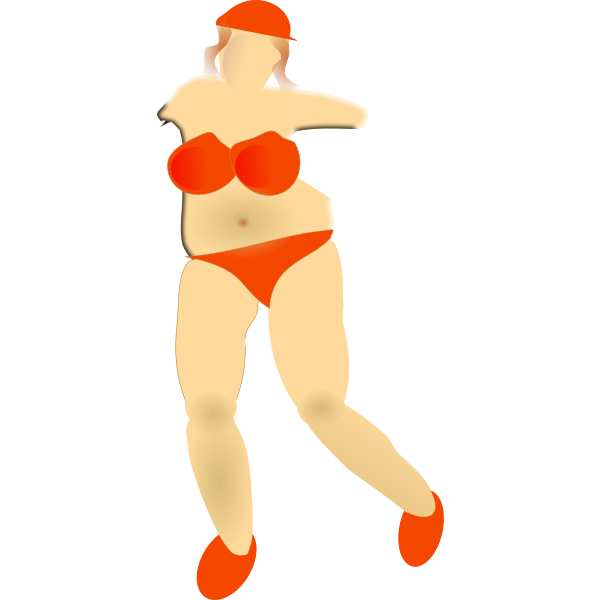 SVG woman on the beach
