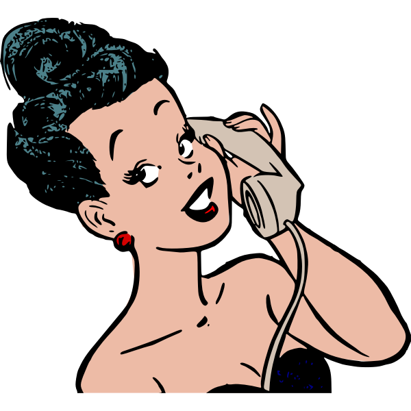 SVG Woman on the phone