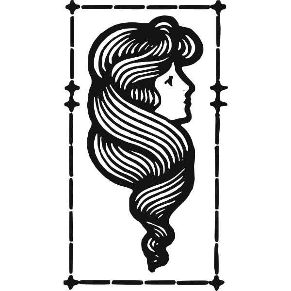 SVG Woman ornament frame