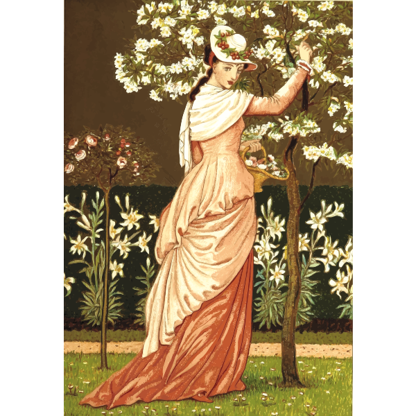 SVG Woman picking flowers