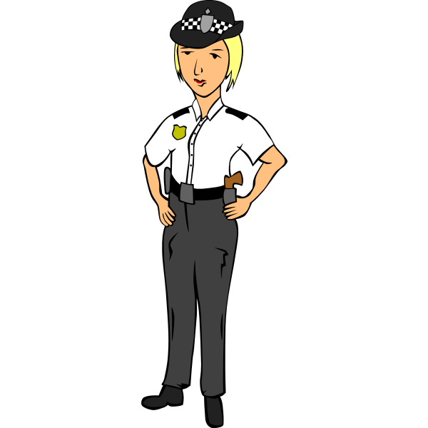 SVG Woman police officer vector image