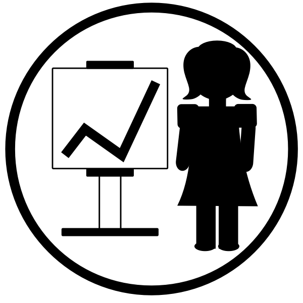 SVG Woman presentation icon