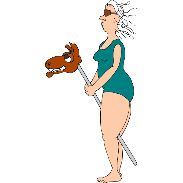 SVG Woman ridding a horse