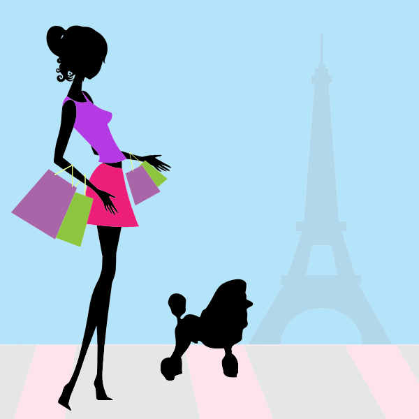 SVG Woman Shopping in Paris