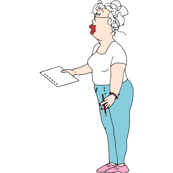 SVG Woman signing paper