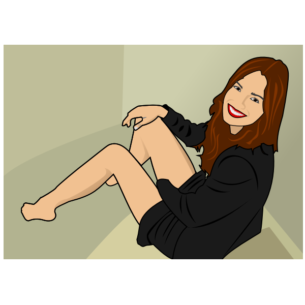 SVG Woman sitting