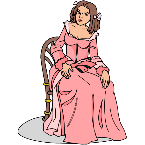 SVG Woman sitting on a chair