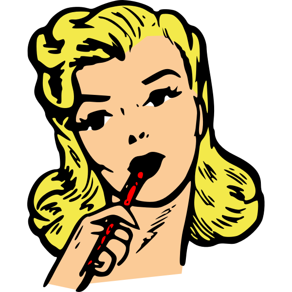 SVG Woman thinking