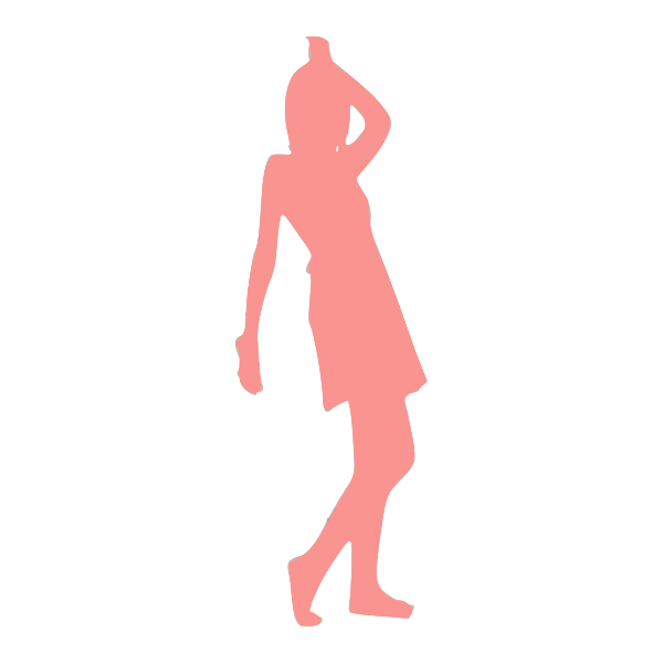 SVG Woman touching hair
