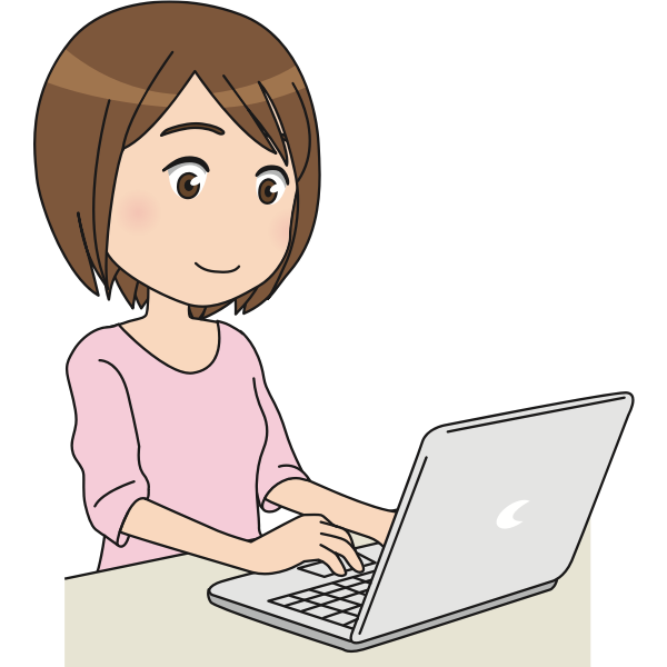 SVG Woman using laptop