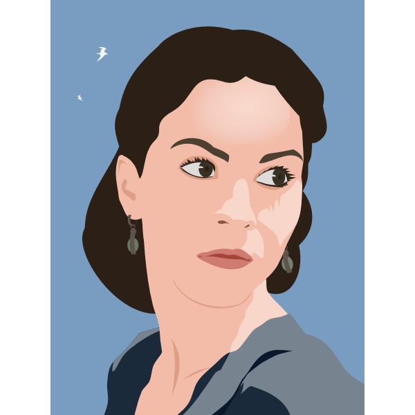 SVG Woman vector portrait
