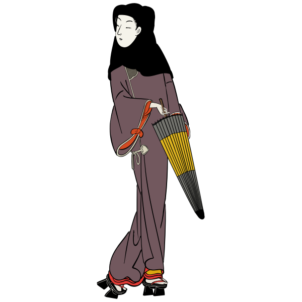 SVG Woman wearing hood vector image