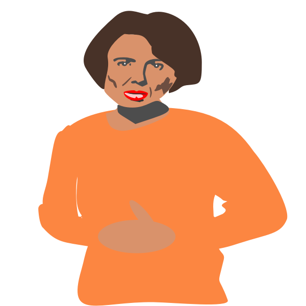 SVG Woman with bob haircut
