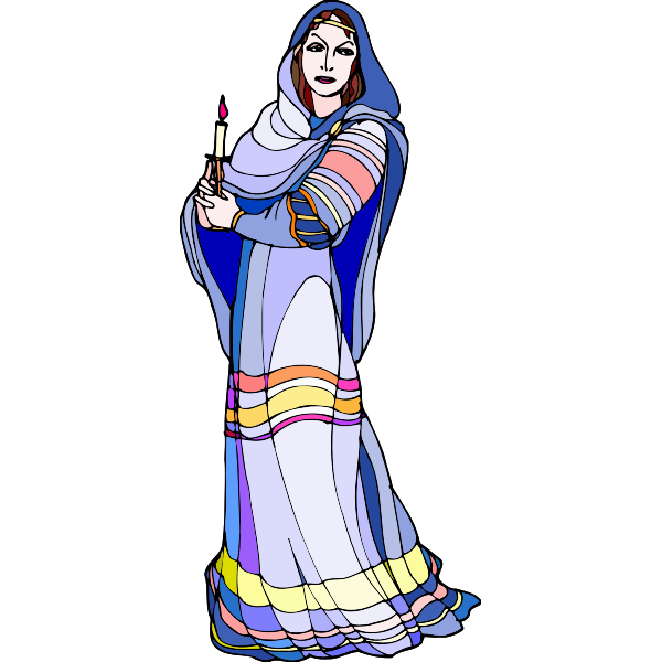 SVG Woman with candle
