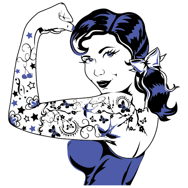 SVG Woman With Decorative Tattoos