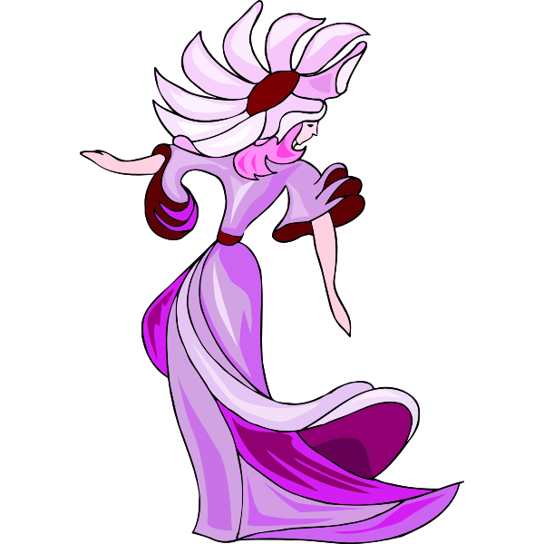 SVG Woman with flowery hat