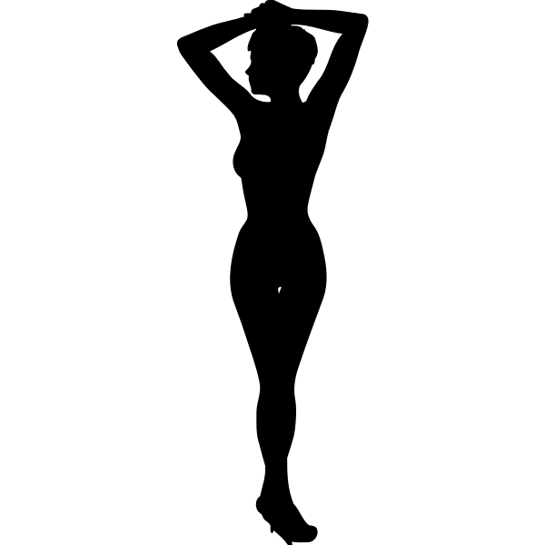 SVG Woman with hands up
