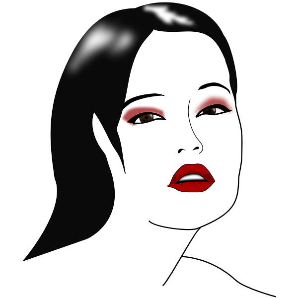 SVG Woman with makeup vector illustration