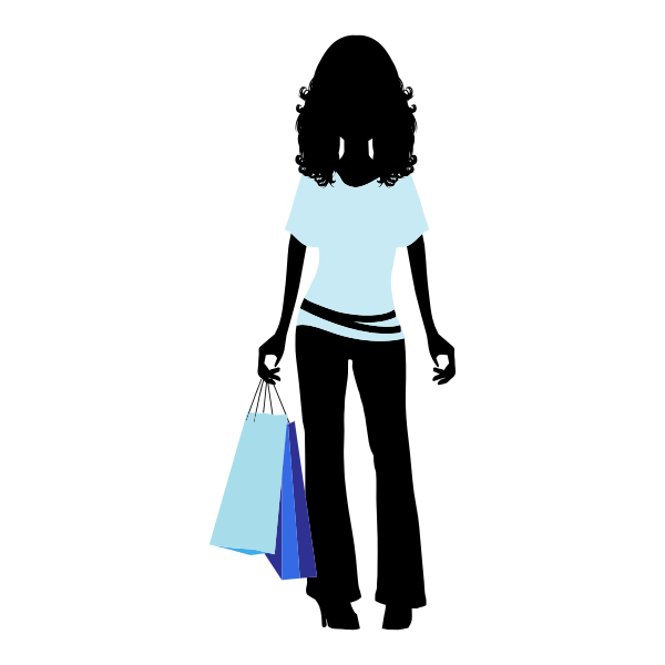 SVG Woman with shopping bags