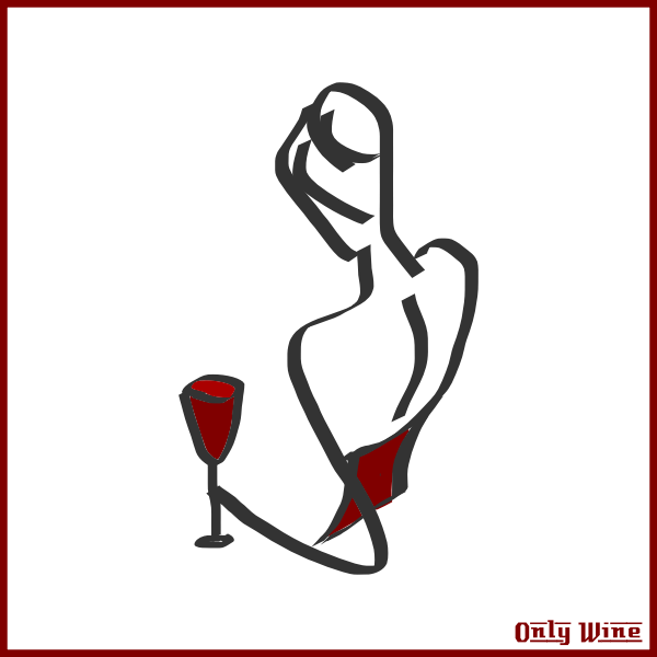 SVG Woman with wine