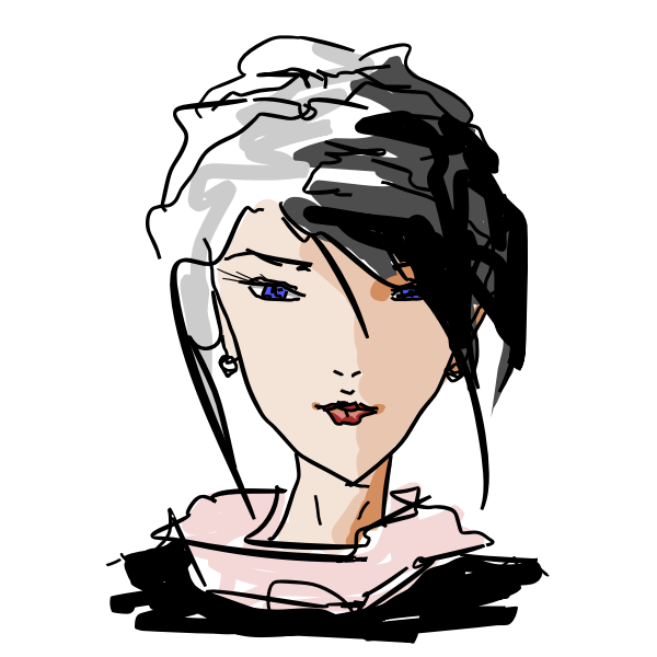 SVG Woman039s face sketch