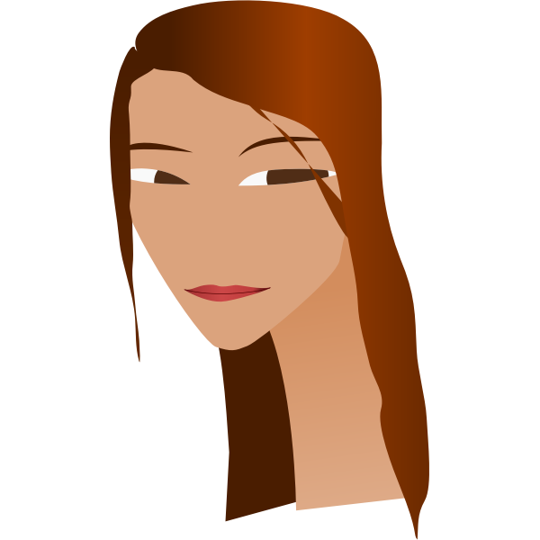 SVG Woman039s face with long neck