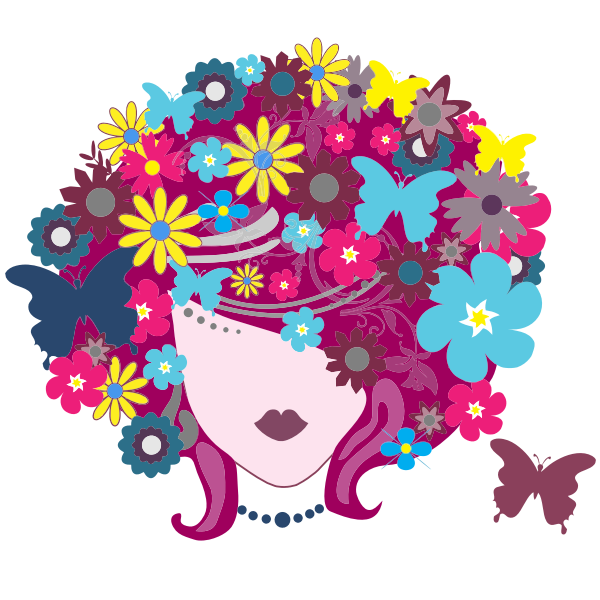SVG Woman039s hair