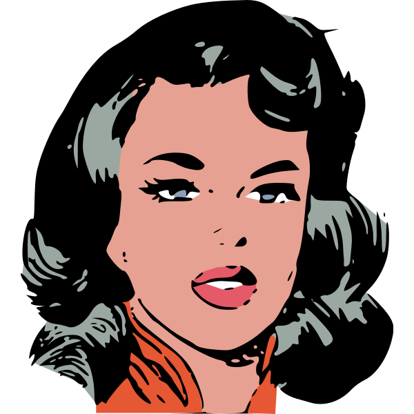 SVG Woman039s retro face