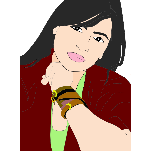SVG Womans Portrait 5