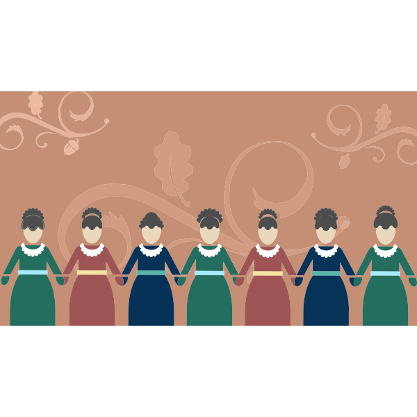 SVG Women holding hands