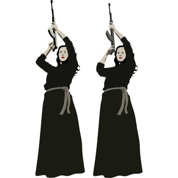 SVG Women with rifle