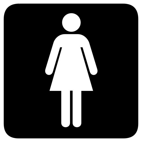 SVG Women039s toilet square sign vector image