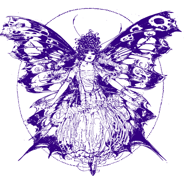 SVG Wonderful butterfly-girl