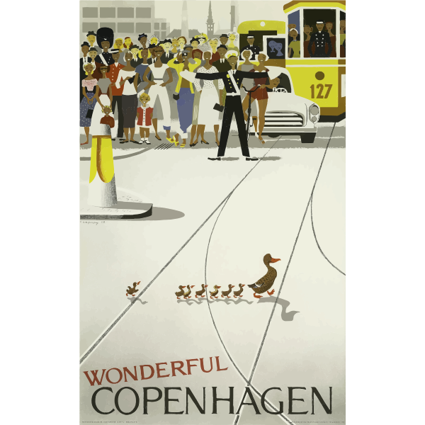 SVG Wonderful Copenhagen vintage travel image