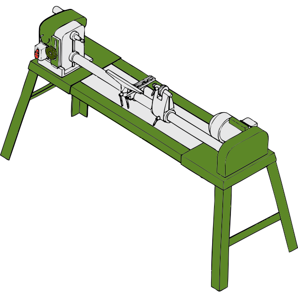 SVG Wood lathe vector drawing