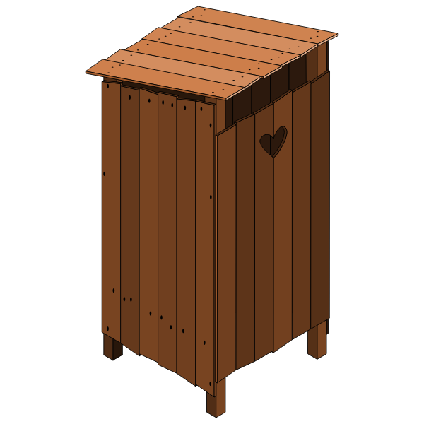 SVG Wood latrine closed vector image
