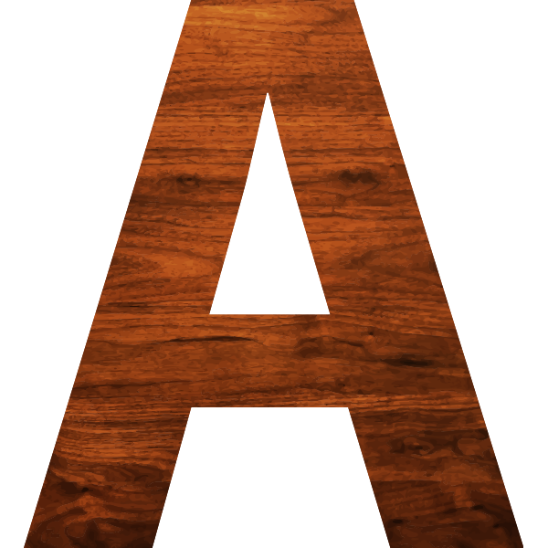 SVG Wood texture alphabet A