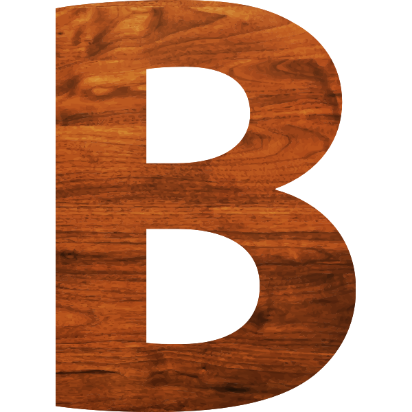 SVG Wood texture alphabet B