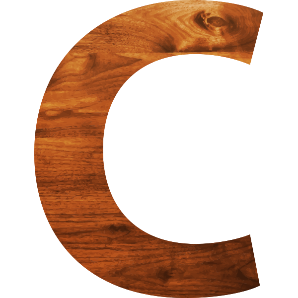 SVG Wood texture alphabet C
