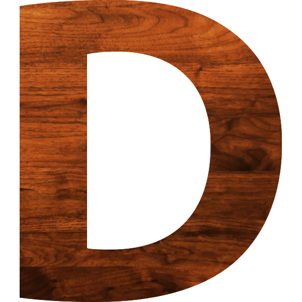 SVG Wood texture alphabet D