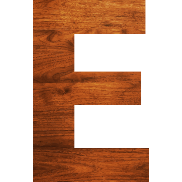 SVG Wood texture alphabet E