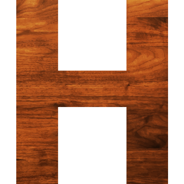 SVG Wood texture alphabet H