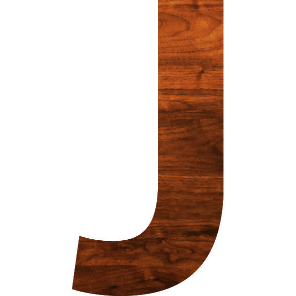 SVG Wood texture alphabet J