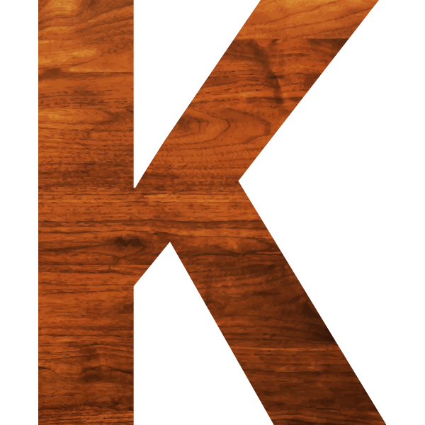 SVG Wood texture alphabet K