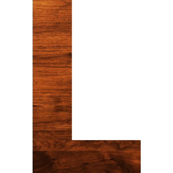 SVG Wood texture alphabet L