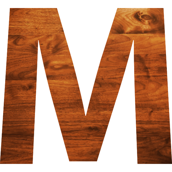 SVG Wood texture alphabet M