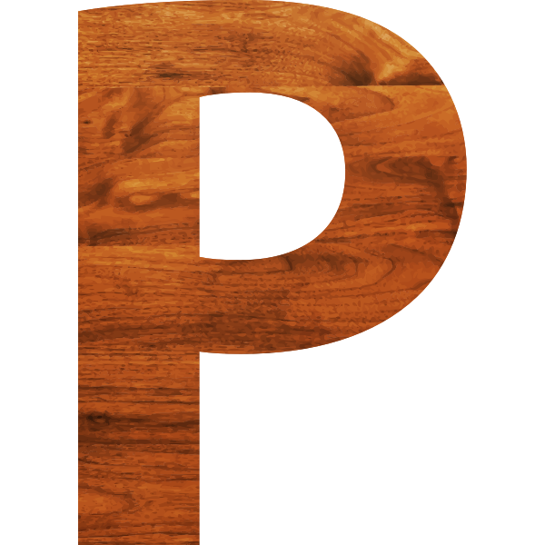 SVG Wood texture alphabet P