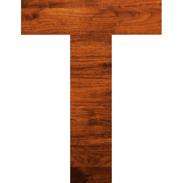 SVG Wood texture alphabet T